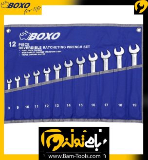 ست آچار یکسر رینگ جغجغه ایی ضامندار